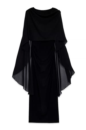 Black Kappekjole i chiffon