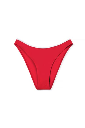 Red Bikinitrusse med kontrast og høj talje