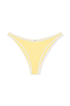 Yellow Contrast Binding Bikini Pantie