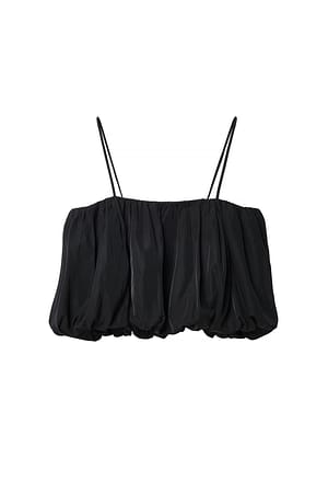 Black Top de burbujas convertible en falda