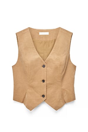 Camel Corduroy Vest