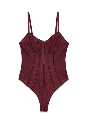 Bordeaux Body corsé de encaje
