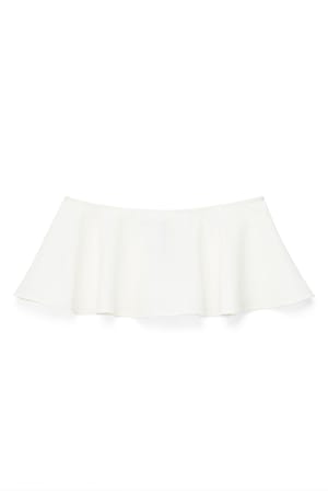White Cotton Tie Detail Waist Belt
