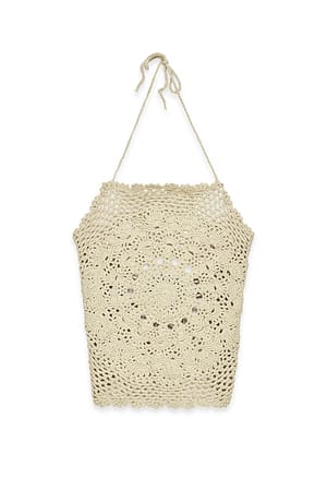 Beige/Brown Hæklet top