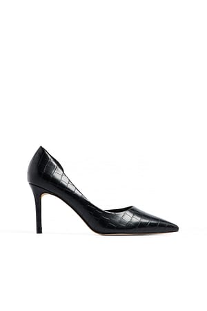 Black Stilettopumps med åpne partier