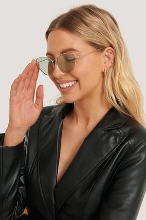 Metallic Cat-Eye Zonnebril