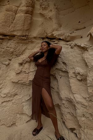 Brown Robe maille