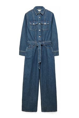 Mid Blue Monos vaqueros oversize