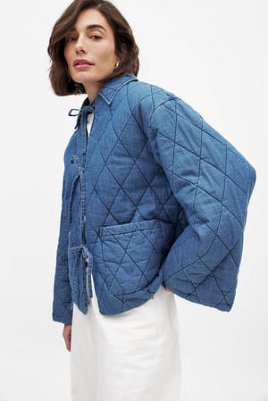 Blue Chaqueta vaquera acolchada