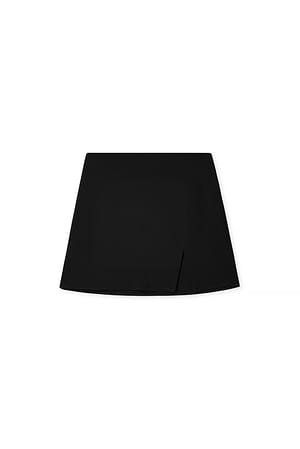 Black Slit Mini Skirt