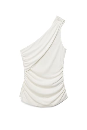 Offwhite Top con detalle drapeado