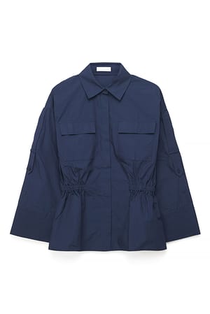 Navy Cargo-skjorte med snøring