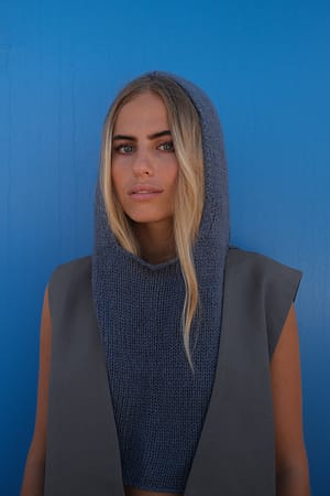 Dark Blue Strick-Balaclava