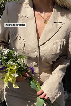 Beige Miniklänning