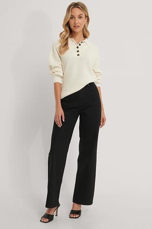 Black Wide Leg Denim