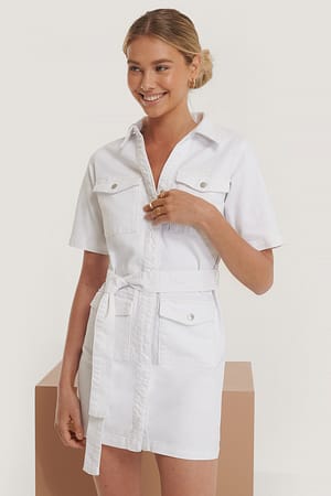 White Denimkleid