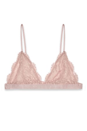 Dusty Pink Zachte bh met wimperrand