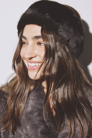 Brown Faux Fur Headband