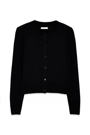 Black Fine Knitted Cardigan