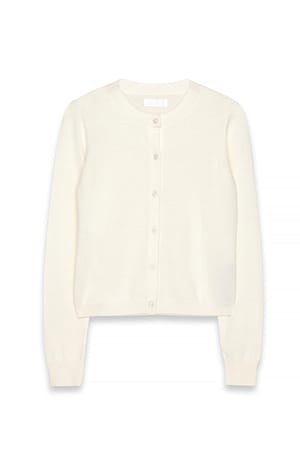 Offwhite Fine Knitted Cardigan