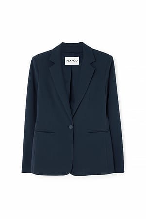 Navy Figursyet blazer