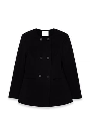 Black Dobbelknappet blazer med passform