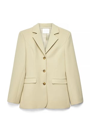 Sage Green Figursydd lang blazer