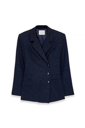 Blue Skreddersydd blazer med lang linje