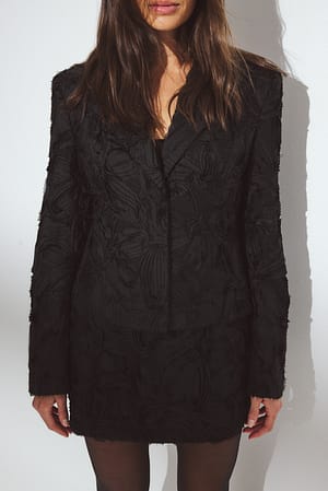 Black Fitted Structured Blazer