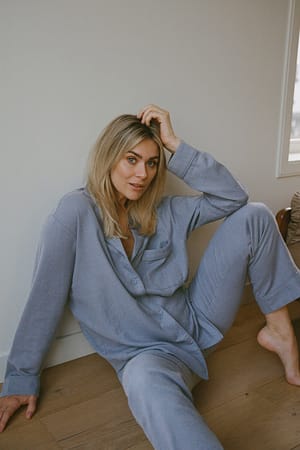 Deep Blue Flanellen shirt