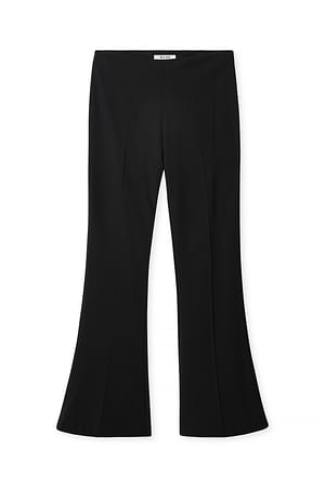 Black Flared Low Waist Pants