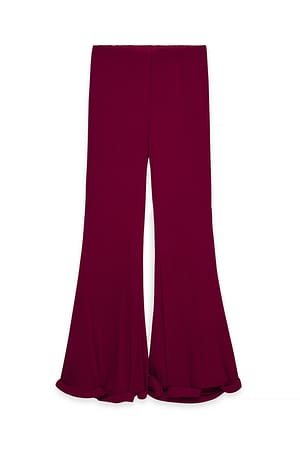 Hot Pink Bukse med volangkant
