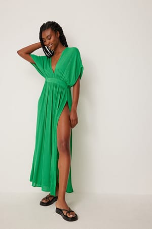 Green Golvende midi-jurk