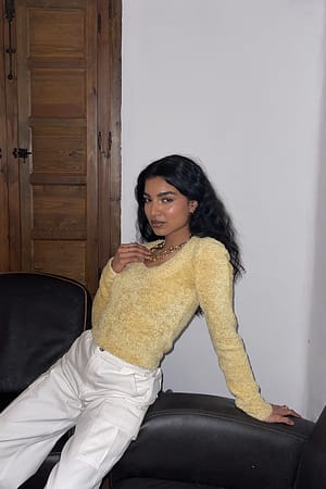 Yellow Gebreide trui