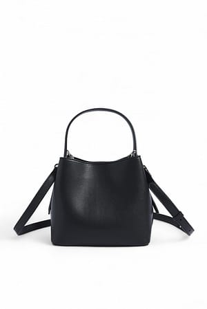 Black Fold Detail Handbag