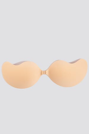Beige Cleavage Boost Bra