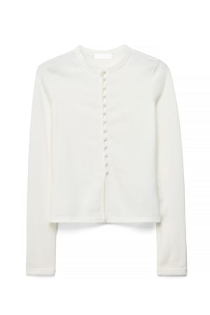 Offwhite Top med knapper foran