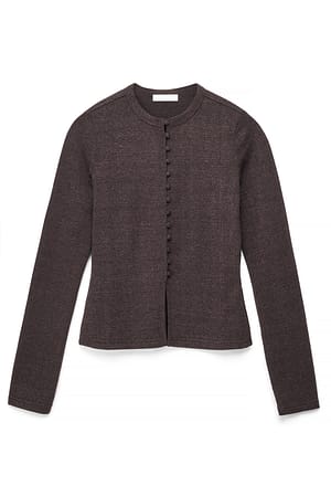 Brown Top med knapper foran
