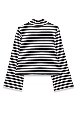 Stripe schweres Oberteil mit Trichterausschnitt