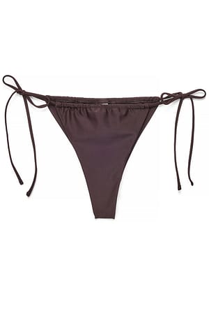 Brown Gathered Bikini Panty