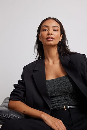Black Haut bandeau brillant