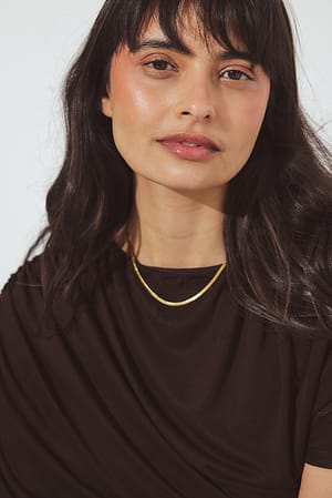 Gold Collar brillante fino bañado en oro