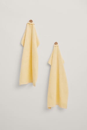 Yellow Gastenhanddoek in 2-pack