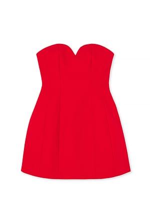 Red Hjerteformet figursydd minikjole