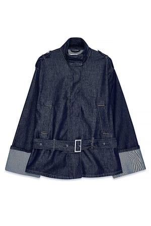 Rinse Wash Denimjakke med høy hals