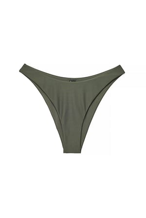 Dark Green hochgeschnittenes Bikini-Höschen