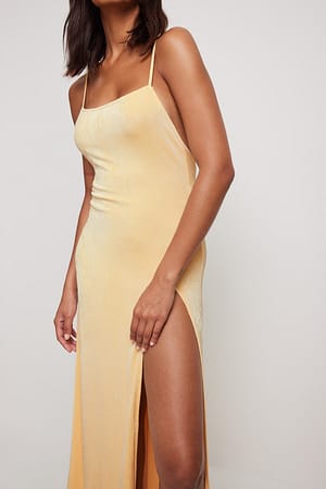 Apricot Maxi-jurk met hoge split
