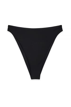 Black hochgeschnittenes Bikini-Höschen