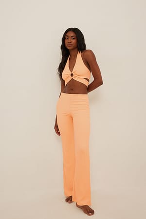 Dusty Orange Broek met hoge taille