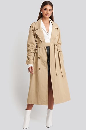 Beige Oversize Trenchcoat